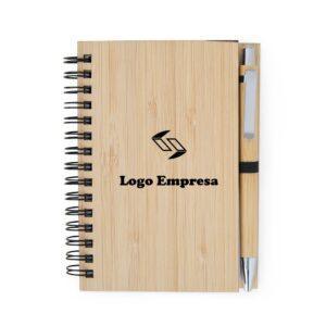Caderno de Bambu com Caneta
