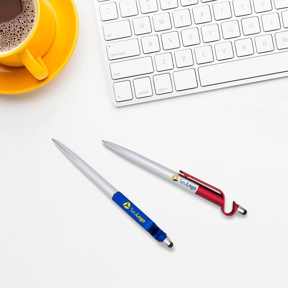 Caneta Plástica Touch com Suporte - Imagem 2