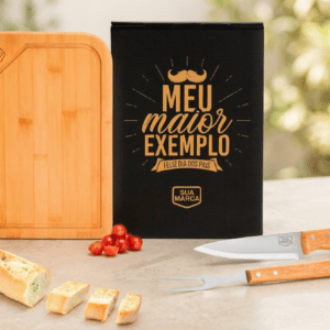 Conjunto para Churrasco Personalizado em Bambu e Inox