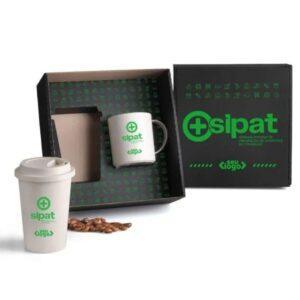 Kit com Copo e Caneca em Fibra de Bambu
