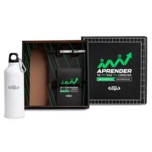 Kit Corporativo com Squeeze de Alumínio, Bloco de Notas e Caneta