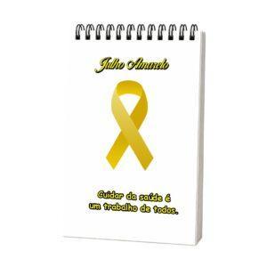 Bloco de Anotações Julho Amarelo
