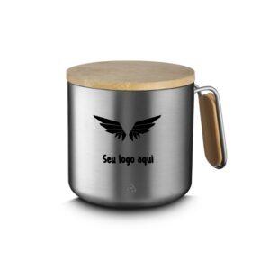 Caneca térmica em aço inox 340ml